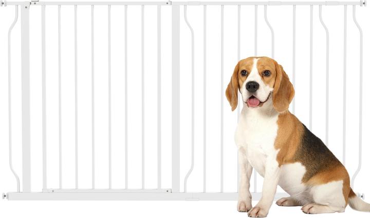 PawHut Schutzgitter Stahl, ABS Weiss (75 - 145 cm)