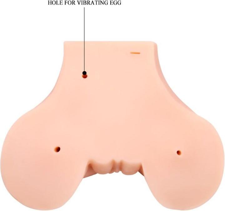 Actual product image Crazy Bull Natural Skin Masturbator, Double Vibrating Egg