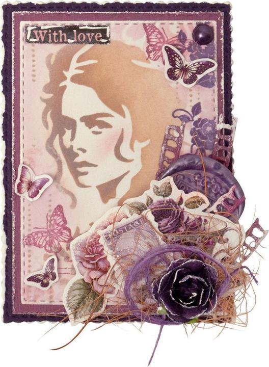 Actual product image art by marlene Wax Stamp "Postage Stamp"