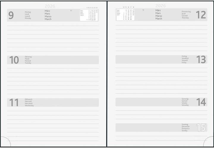 Produktbild Simplex Wochenplaner Simply Colour Line 15 x 21 cm, 2026, Mint (15 x 21 cm, 1 Woche / 2 Seiten)