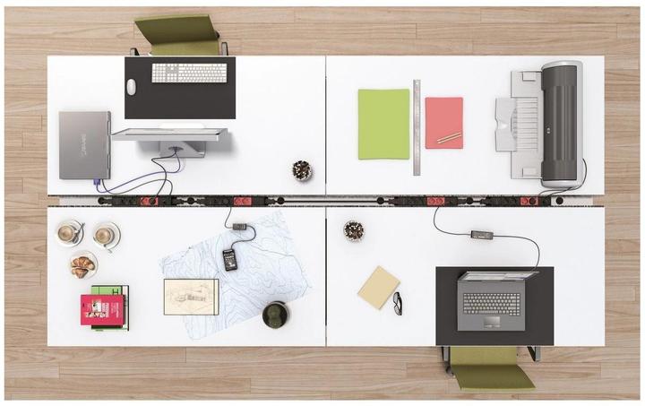 Image du produit IB Connect CUBO bloc de prises noir 3x type 13 (3x, Type 13)