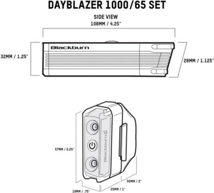 Produktbild Blackburn Dayblazer 1000 Front and Dayblazer 65 Rear Set (1000 lm, 65 lm)