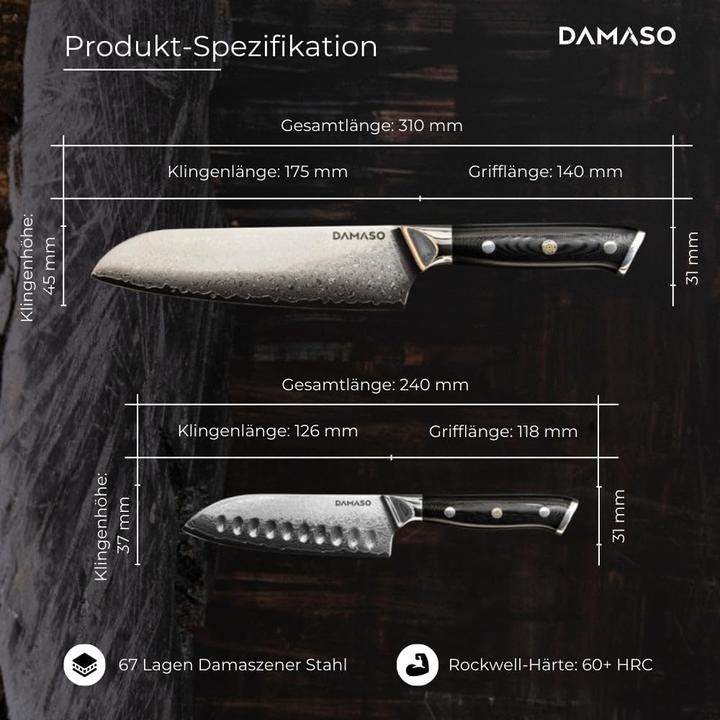 Produktbild Damaso 2er-Damastmesser Set (17.50 cm)