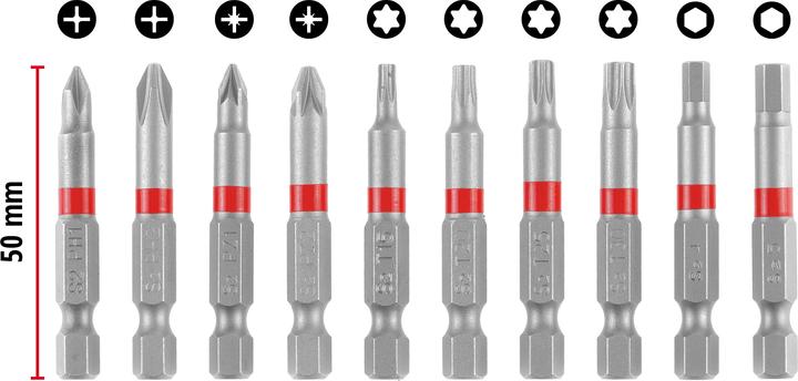 Productafbeelding Einhell Bit Taschenbox 10tlg 118643 Bit-Set TORX, PH, PZ, Innen-Sechskant (Inbus)