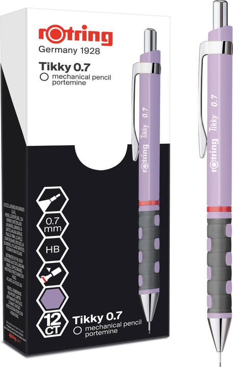 Actual product image Rotring Fine lead pencil Tikky 0.7 Orchid 12 pieces (0.70 mm, HB, 12 x)