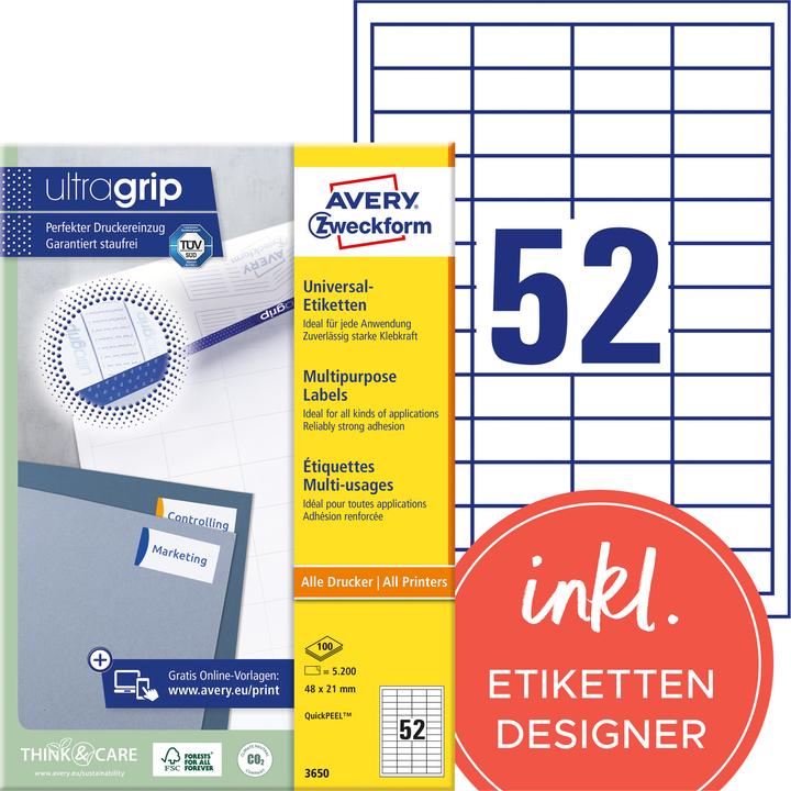Produktbild Avery Universal-Etiketten