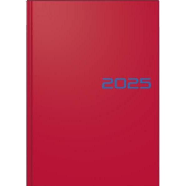 Brunnen, Agenda, Geschäftsagenda 2025 079561015 1T/1S rot ML A5 (A5, Deutsch)