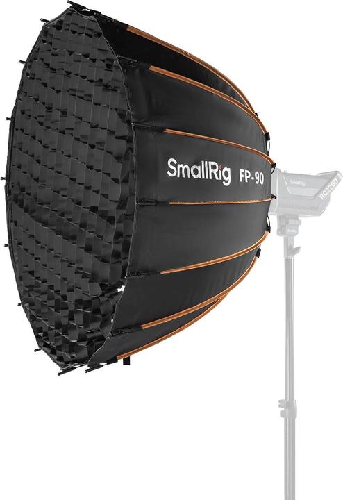 SmallRig FP-90 Schnellaufbau-Falt-Parabol-Softbox, Form: Rund (Parabolic Softbox, 90 cm)