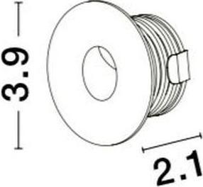 Produktbild Nova Luce PASSAGIO LED Wandeinbauleuchte Weiss 1W IP54 Warmweiss 3,7x2,2x3,7cm 9031616