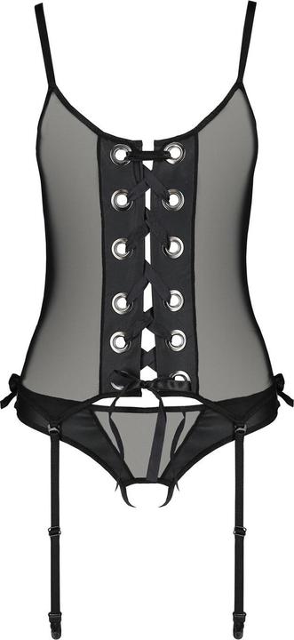 Produktbild Passion Nessy Korsett mit offenem Schritt Schwarz (3XL, XXL)