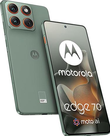 Produktbild Motorola Edge 70 6.7 Dual SIM Android 16 USB Type-C 12 GB 512 GB 4800 mAh Grün (512 GB, Green, Pantone Lily Pad, 6.70", Dual SIM, 5G)