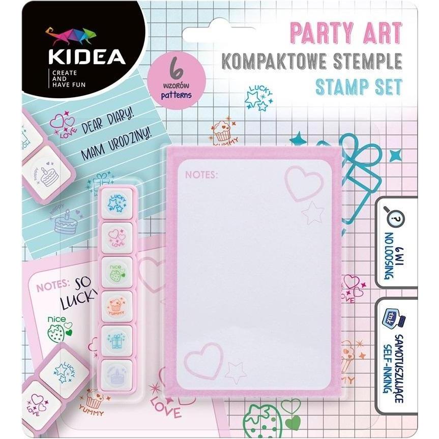 Derform, Timbro, Kompakte Partystempel 6 Farben KIDEA