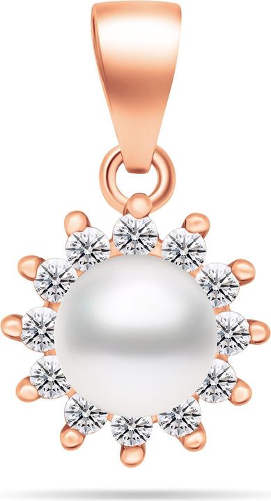 Produktbild Brilio Silver - Charming pearl pendant with zircons PT88R
