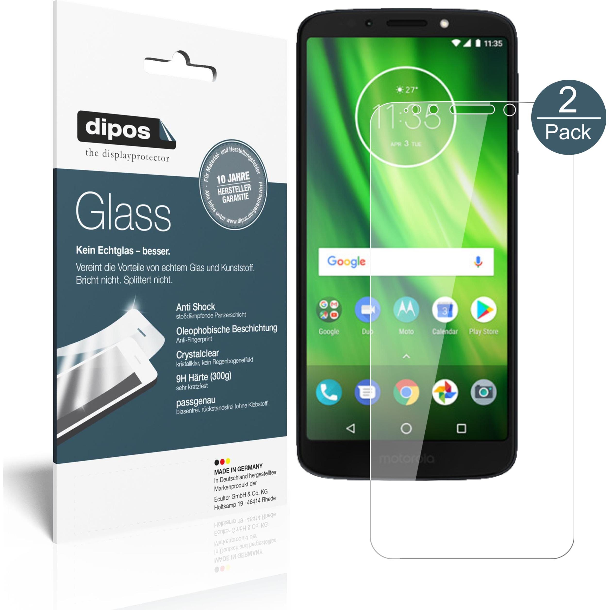 Dipos Displayschutz Anti-Shock (1 Stück, Motorola Moto G6 Play), Smartphone Schutzfolie, Transparent