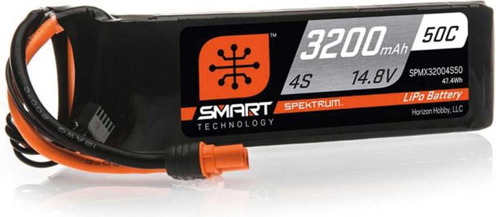 Immagine prodotto Spektrum 3200mAh 4S 14.8V 50C Smart LiPo batteria IC3 (14.80 V, 3200 mAh)