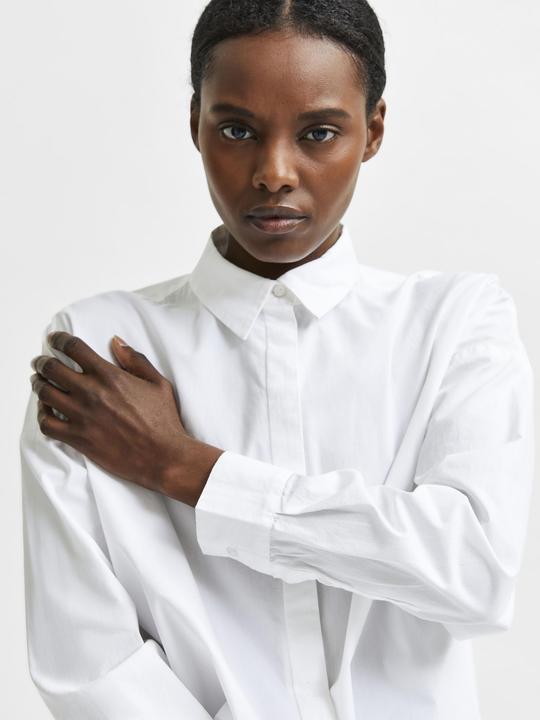 Actual product image Selected Femme Overcut sleeves organic cotton shirt (36)