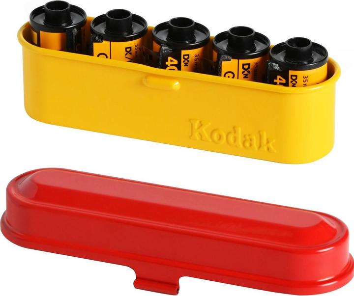 Actual product image Kodak Metal box for films 135 yellow/red