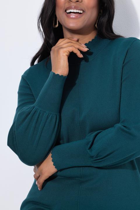 Produktbild Ulla Popken Pullover, Muschelsaum, Stehkragen, Langarm (56)