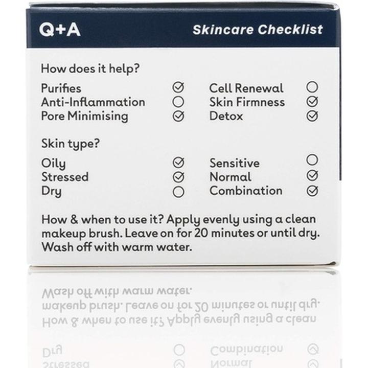 Nutritional values and ingredients Q+A Activated Charcoal (50 ml)