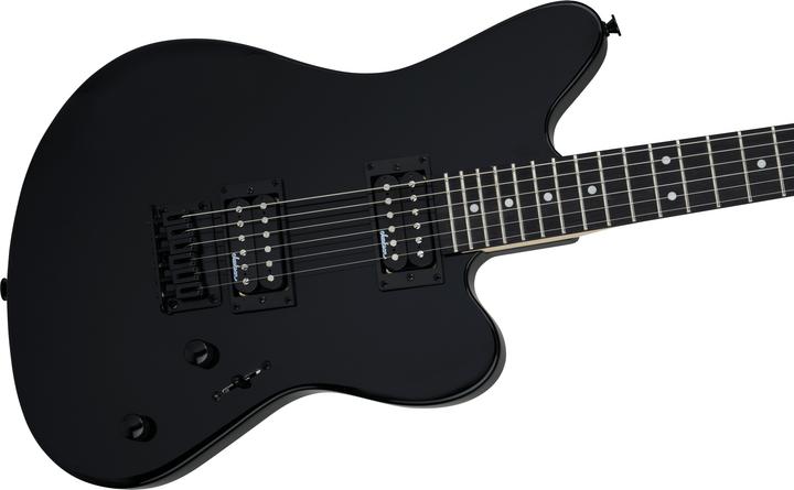 Actual product image JACKSON JS22 Surfcaster Electric Guitar, Gloss Black (Electric guitar, Amaranth, Maple, Poplar)
