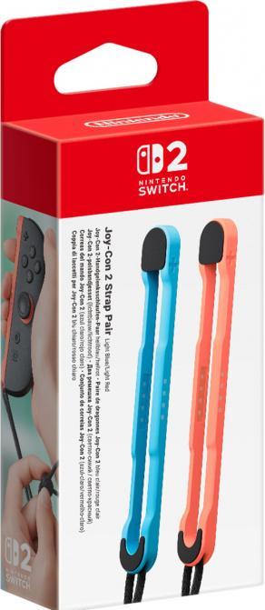 Image du produit Nintendo Paire de dragonnes Joy-Con 2 (bleu clair/rouge clair) (Switch 2)