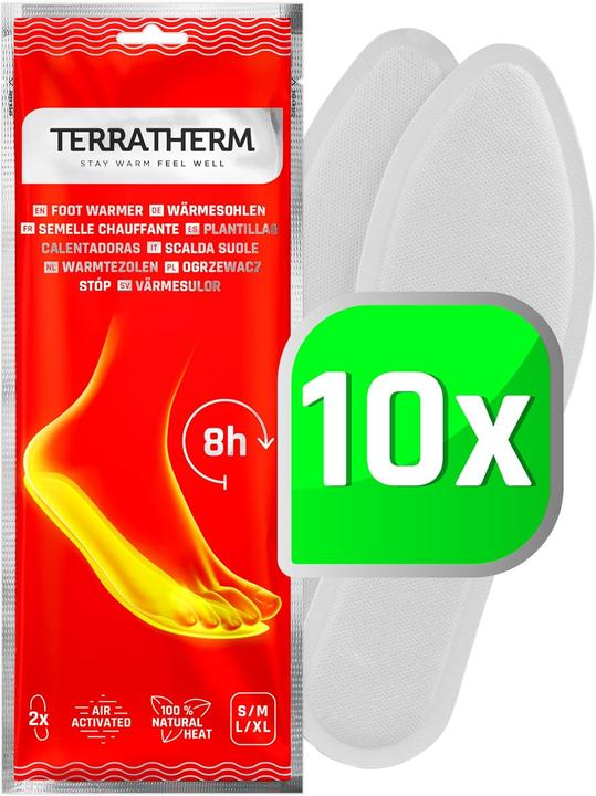 Immagine prodotto TerraTherm 10 Paar Wärmesohlen, 8h Wärme