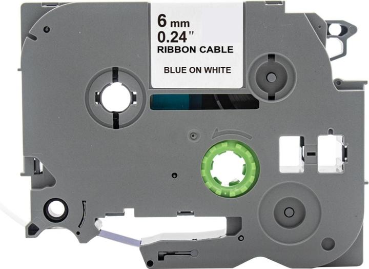 Produktbild Hermex Alternatives Etikettenband zu Brother TZe-FX213 Beschriftungsband (0.60 cm, Blau, Weiss)