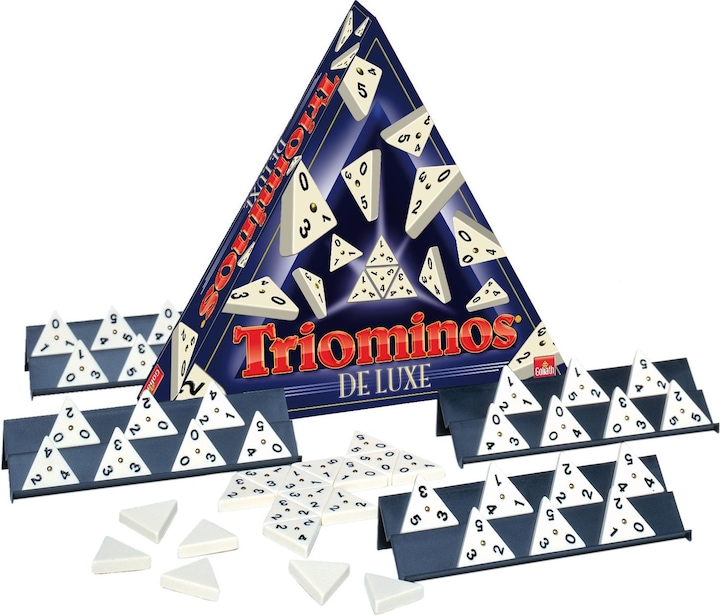 Actual product image Ravensburger Triominos de Luxe Triangle (German, English, French, Italian)