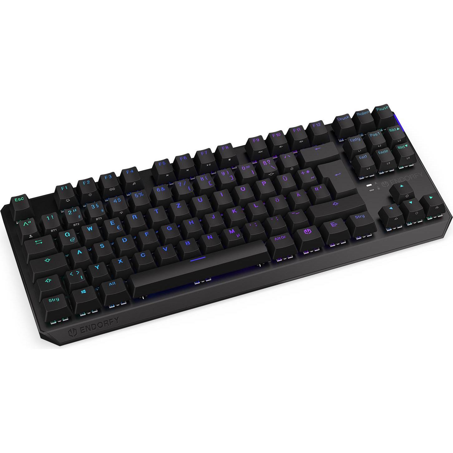 Thumbnail - Endorfy Thock TKL (DE, Kabellos, Kabelgebunden), Tastatur, Schwarz