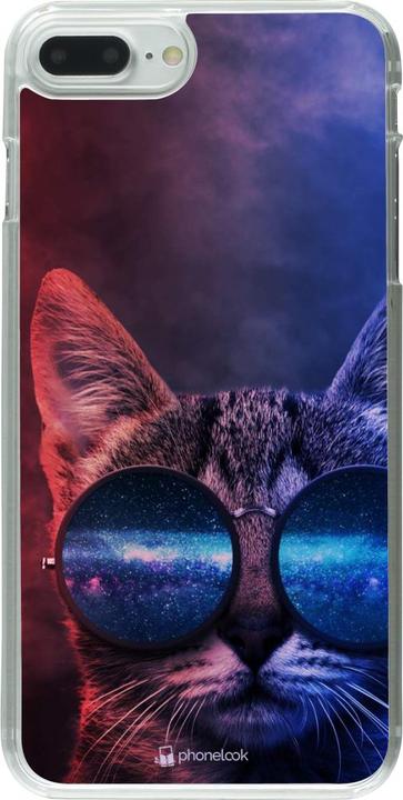 Immagine prodotto PhoneLook Copertura trasparente Occhiali da Gatto Rosso Blu (Apple iPhone 7 Plus)