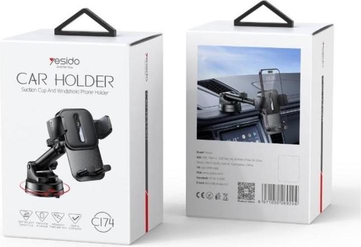 Actual product image Yesido - Car Holder (C174) - for Windshield and Dashboard - Black