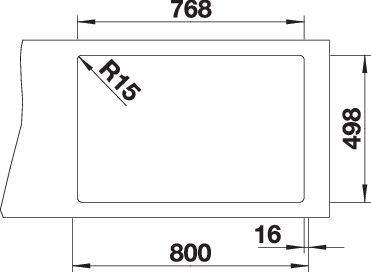 Actual product image Blanco Etagon 8 (Top-mounted sink, 78 cm, 51 cm)