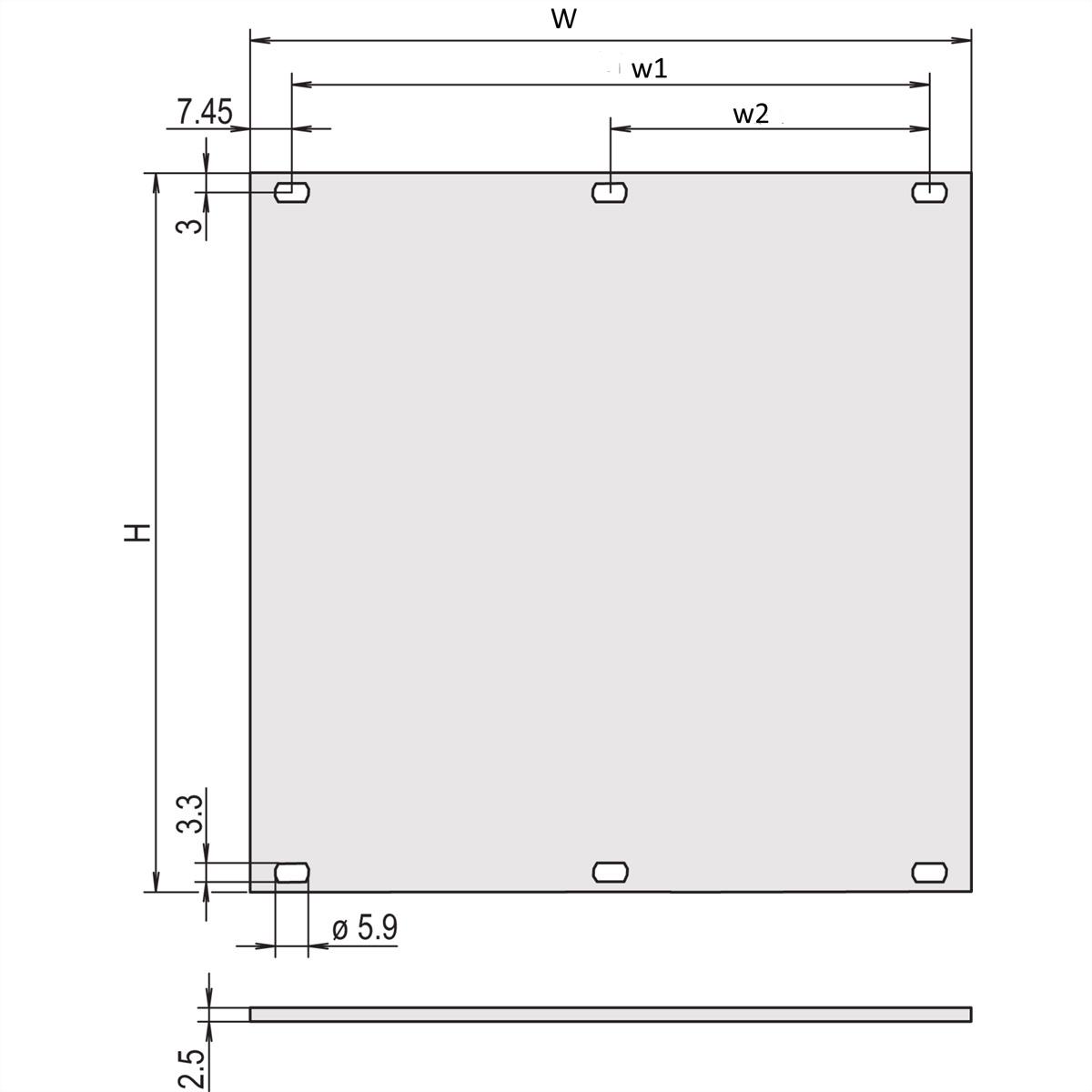 Schroff PART.FRONT PANEL 2U 63HP AN/CR, Serverschrank Zubehör, Silber