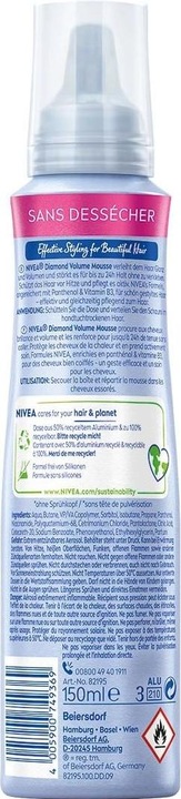 Actual product image NIVEA Diamant Volumen Schaumfestiger (150 ml, Volume foam)
