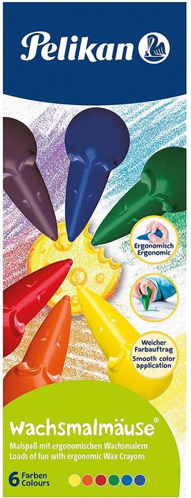 Produktbild Pelikan Wachsmalmäuse (6x)