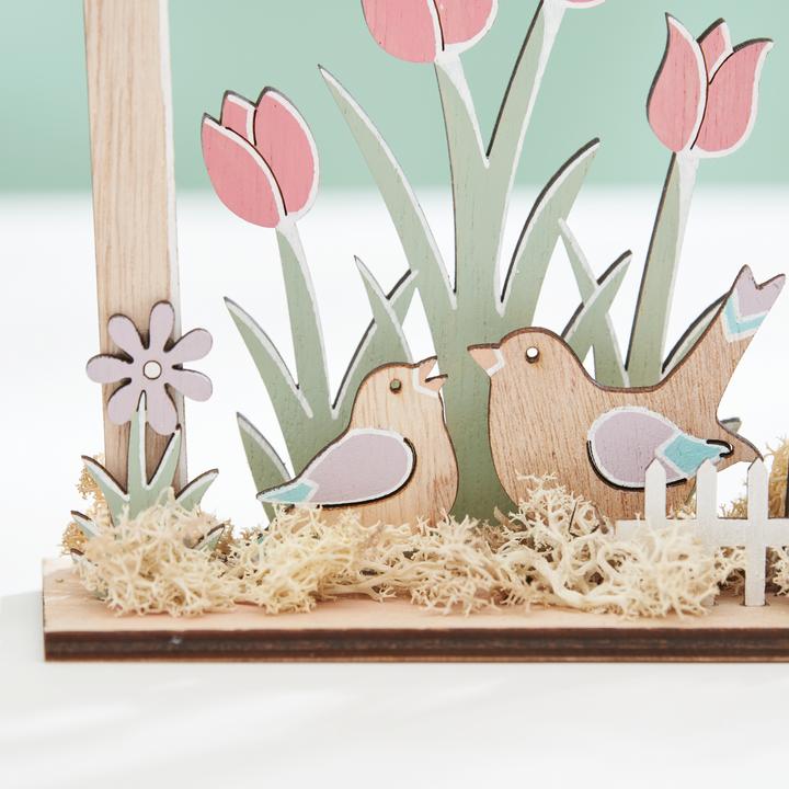 Actual product image VBS Wooden pegboard motif house "Spring Awakening", 12 pieces, plywood