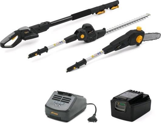 Alpina Garden 20 V starkes 2-in-1-Multitool, das zum Entasten und Trimmen in der Höhe dient. Inkl. Heckenscheren- (Akkubetrieb)