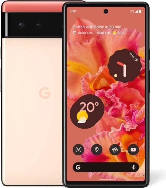 Produktbild Google Pixel 6 (128 GB, Kinda Coral, 6.40", SIM + eSIM, 50 Mpx, 5G)