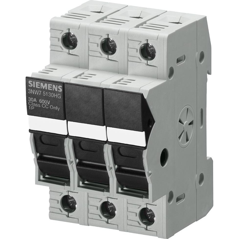 4x Siemens, Sicherung, SIEM 3NW7533-0HG Sicherungshalter CL.CC 30A 3p 10x38 (Feinsicherung, 30 A)