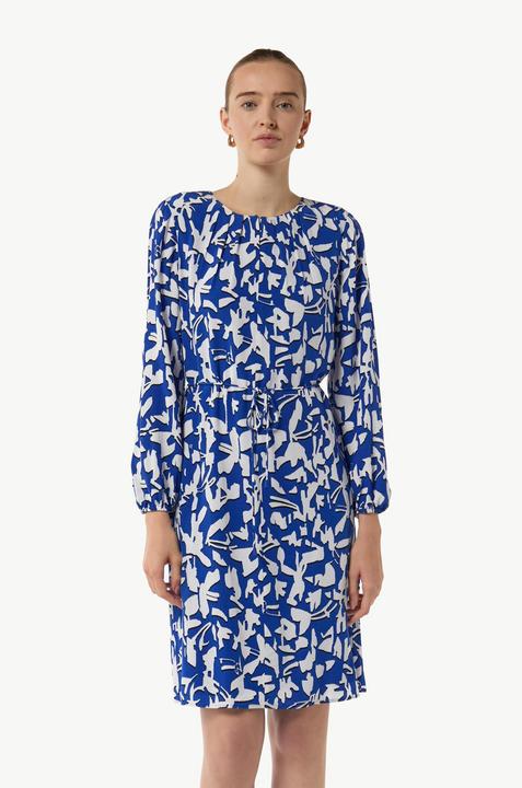 Produktbild Comma Kleid Gemustertes Midi-Kleid mit Faltenausschnitt (42)