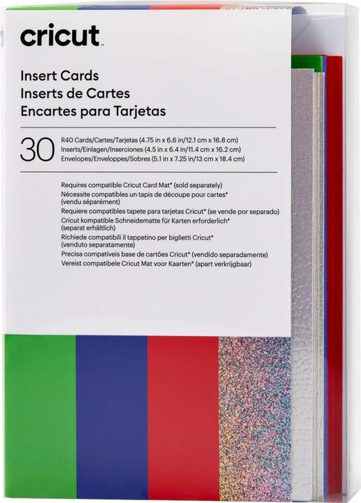 Cricut Insteekkaarten Regenboog R40 12,1cm x 16,8cm 30-pack (P)