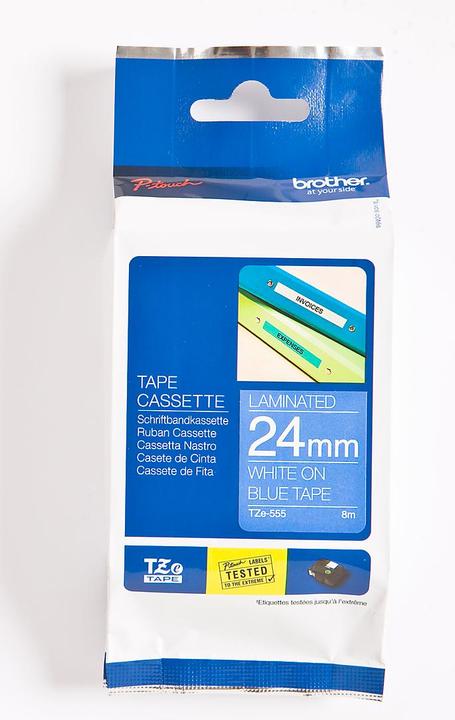 Brother Tze-555 (2.40 cm, Weiss, Blau)