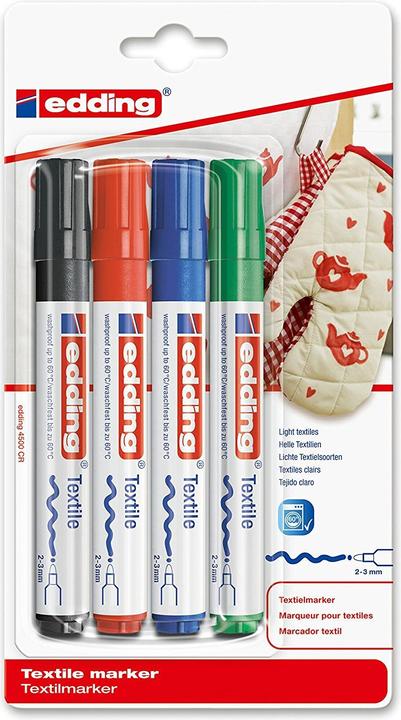 Produktbild Magni Textilmarker 4500 4er 2-3mm 4 Farben Blister (4x)