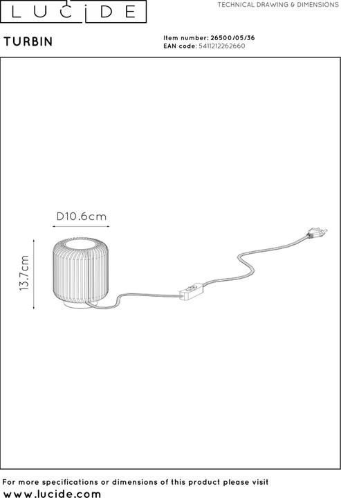 Produktbild Lucide Turbin (400 lm)