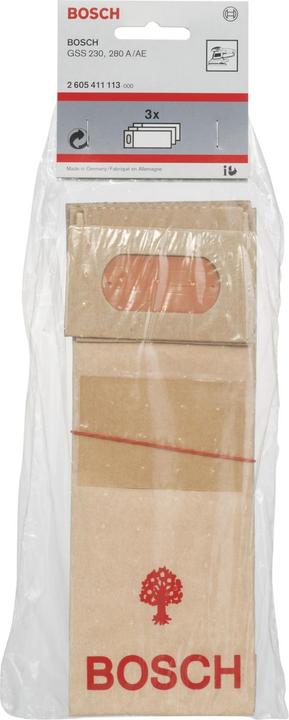 Produktbild Bosch Professional Zubehör Staubbeutel für Schwingschleifer, Papier, 3er-Pack, für GSS 230 / 280A / 280 AE