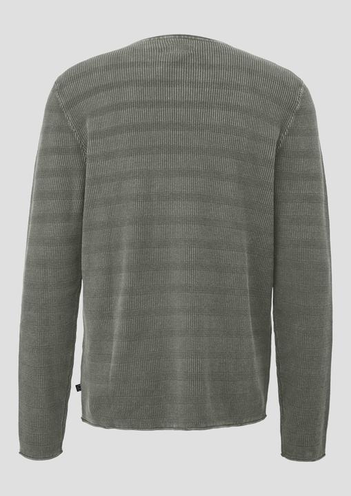 Produktbild s.Oliver Strickpullover Gewaschener Strickpullover mit Rippstruktur (L)