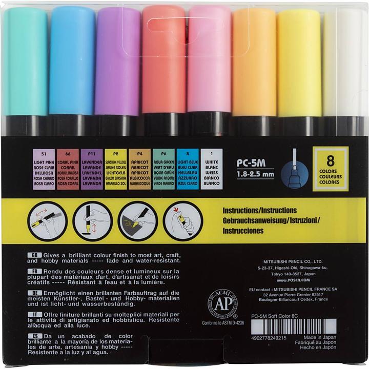 Actual product image Posca Marker PC-5M Rundspitze (8 x)