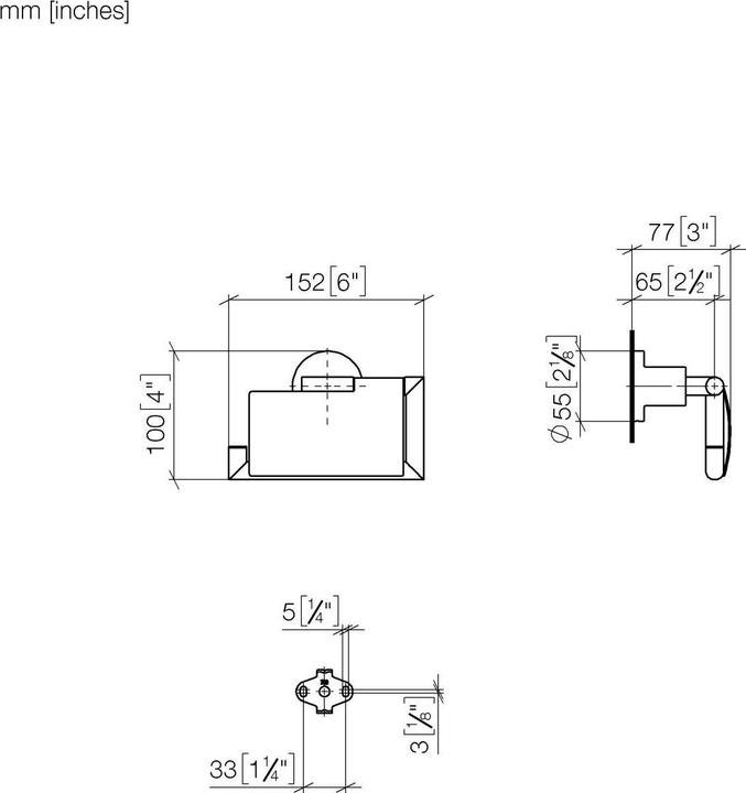 Produktbild Dornbracht Tara Papierrollenhalter mit Deckel, 83510892