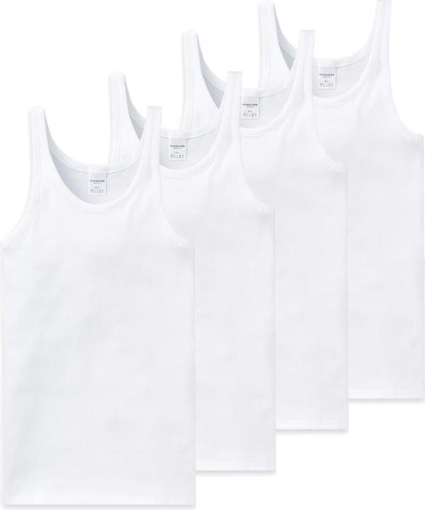 Image du produit Schiesser Lot de 4 maillots de corps à fines côtes Cotton Essentials (M)