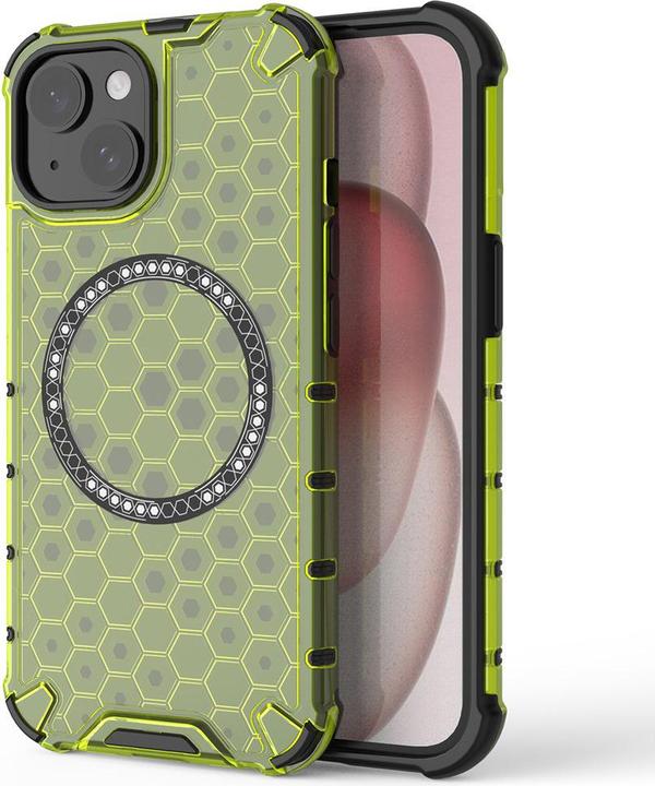 Produktbild Techsuit - HoneyComb Shield MagSafe - iPhone 14 - Lime Green (Apple iPhone 14)
